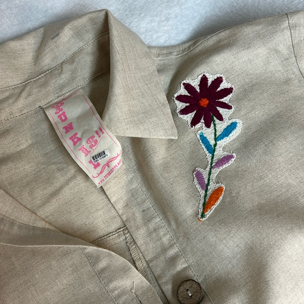 Linen shirt dress